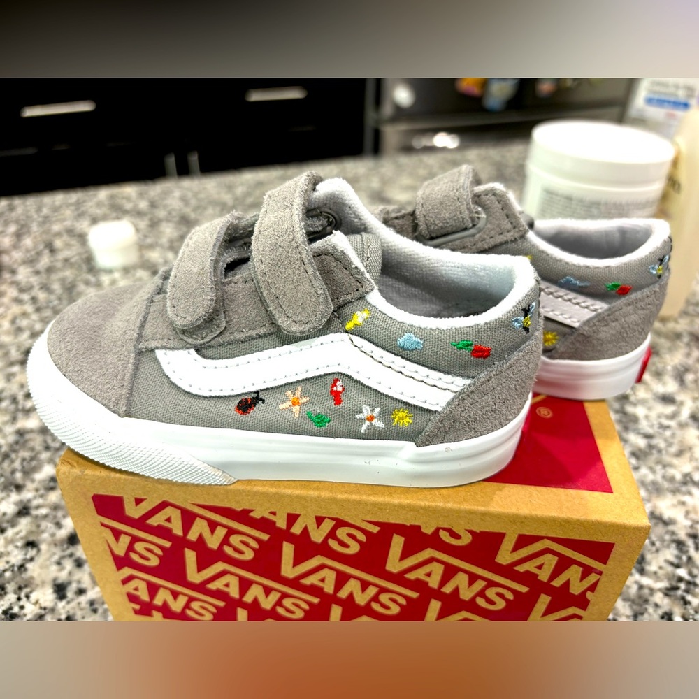 baby/Toddler girl Old skool vans - Garden Party Drizzle
